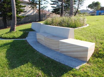 Curved Retaining Wall, Seat Back